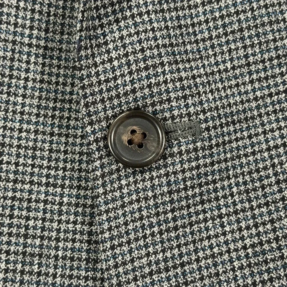 Lauren Ralph Lauren Wool Sport Coat Mens 44S Gray Houndstooth 2 Button Blazer